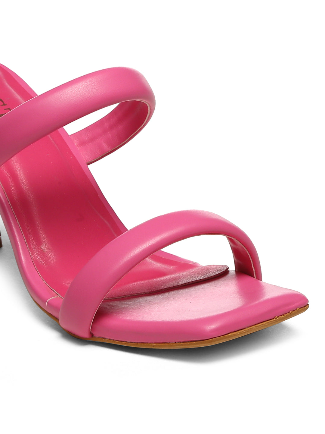 GNIST Hot Pink Quilted Strap Stilettos Heel