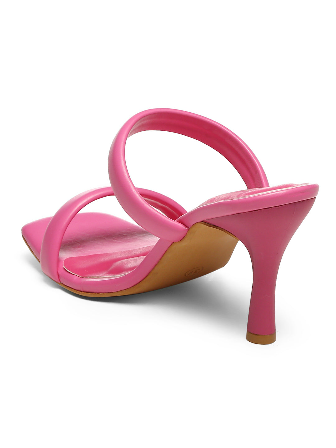 GNIST Hot Pink Quilted Strap Stilettos Heel