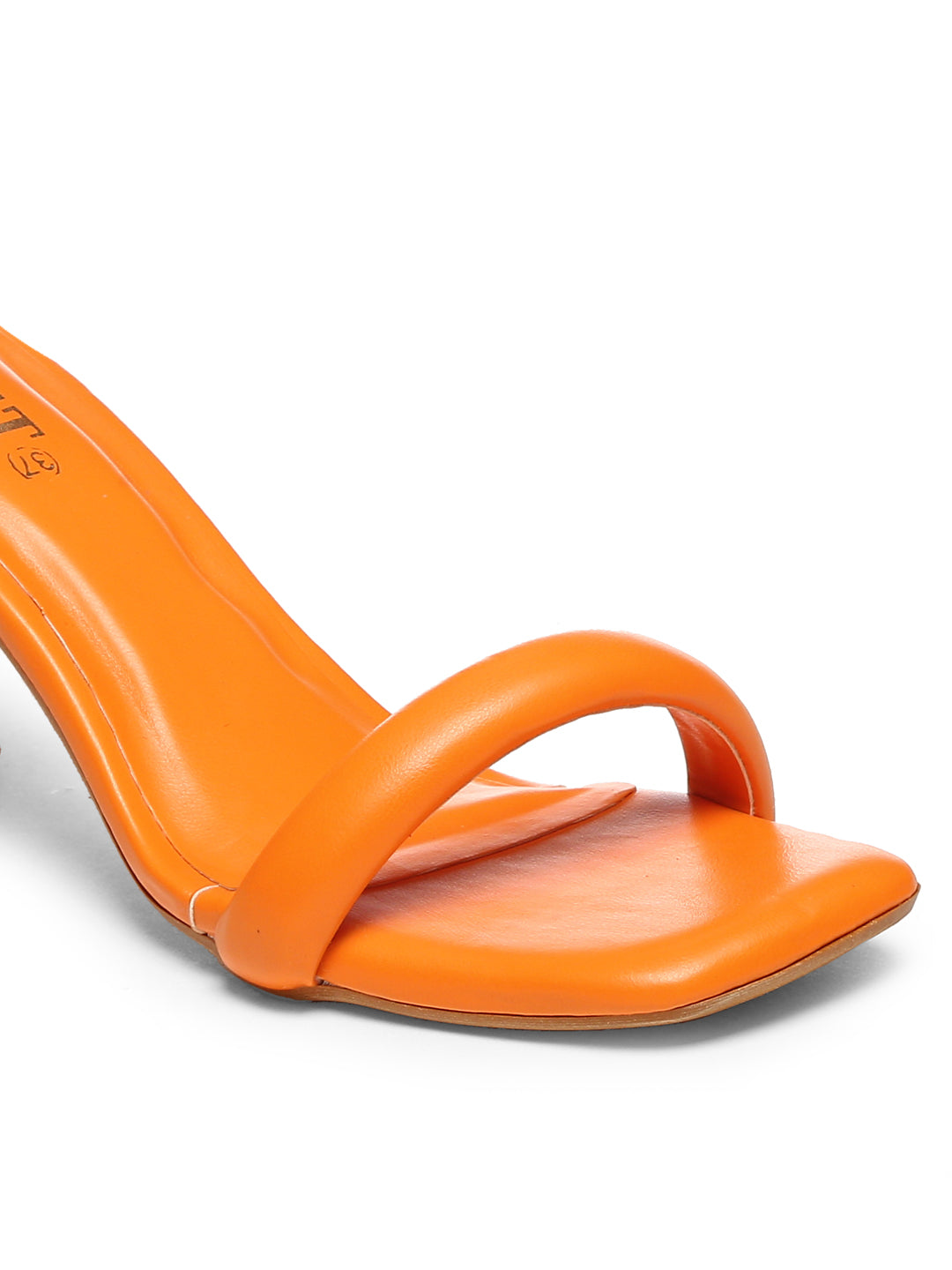 GNIST Orange Chuncky Party Block Heel Sandal