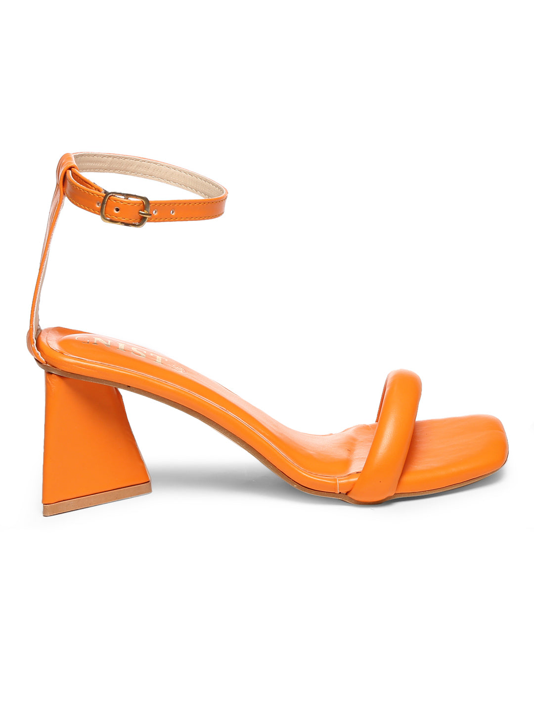 GNIST Orange Chuncky Party Block Heel Sandal