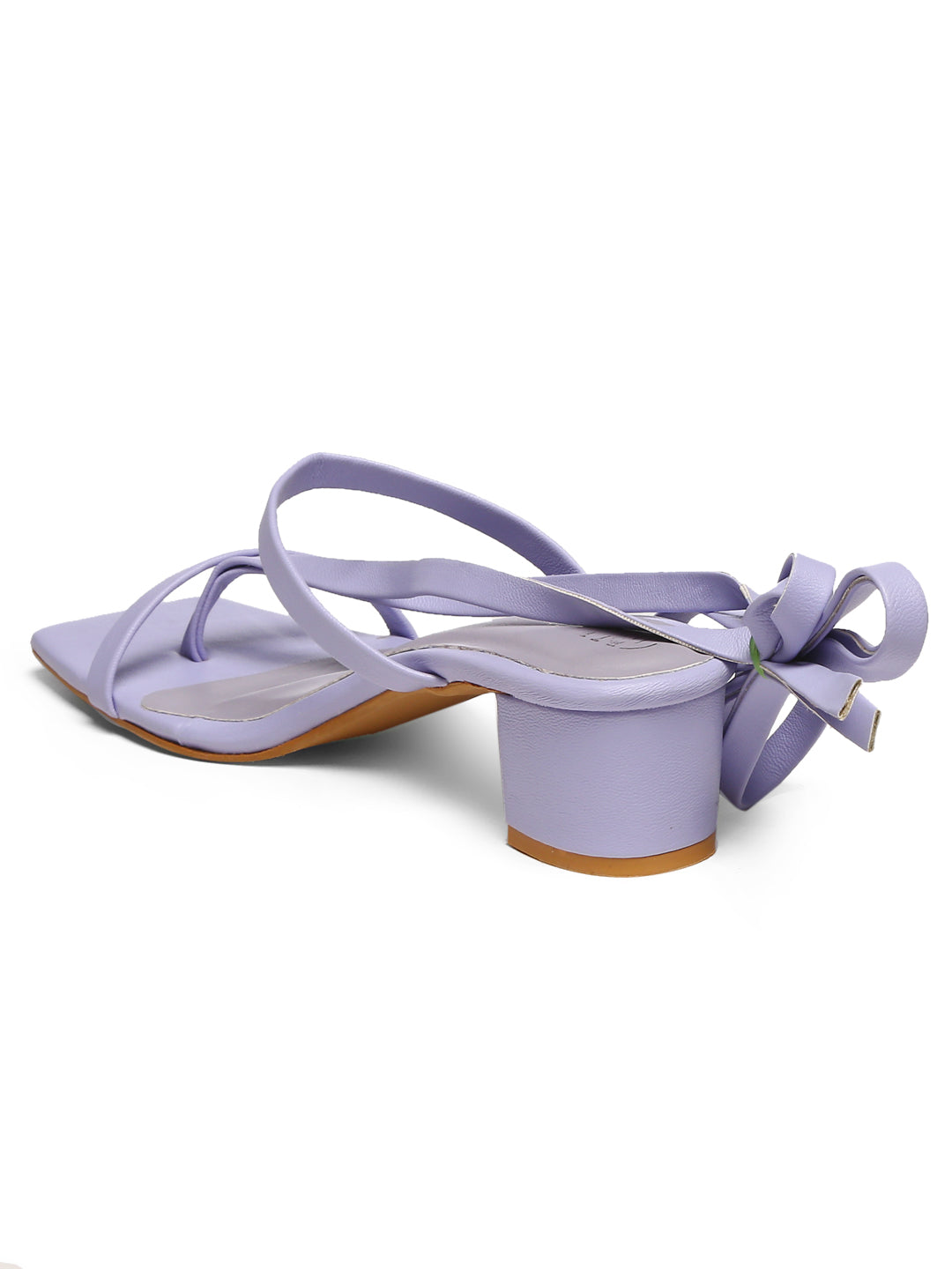 GNIST Lavender Strappy Block Heel Sandal