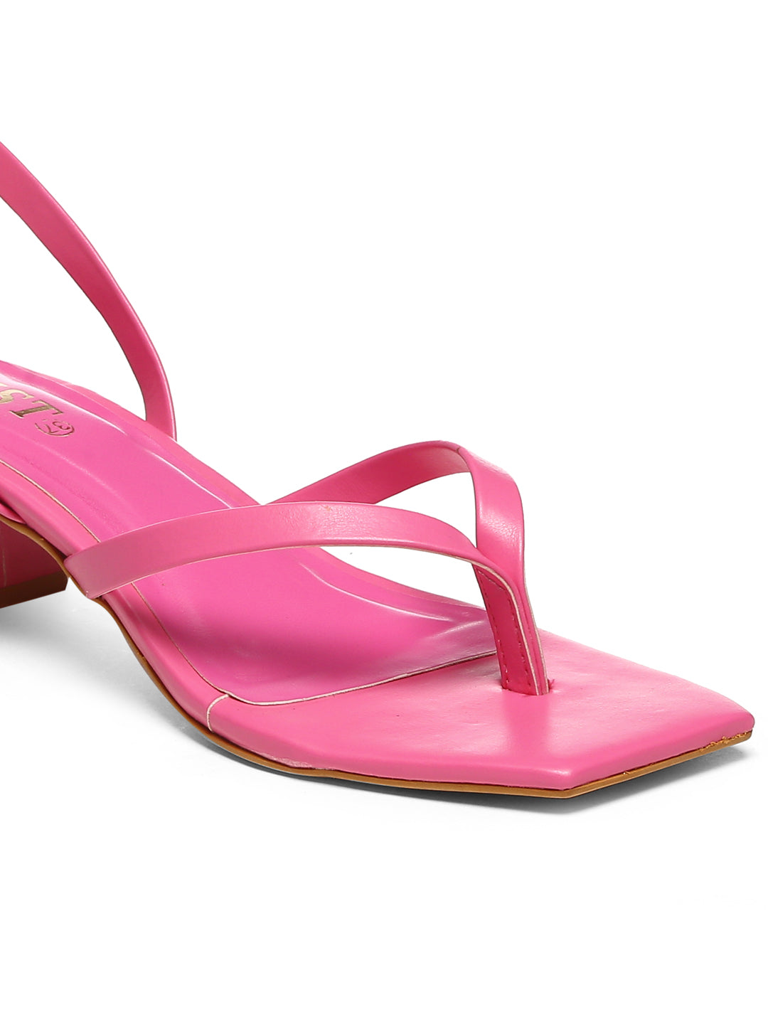 GNIST Hot Pink Trendy Tie up Block Heel Sandal