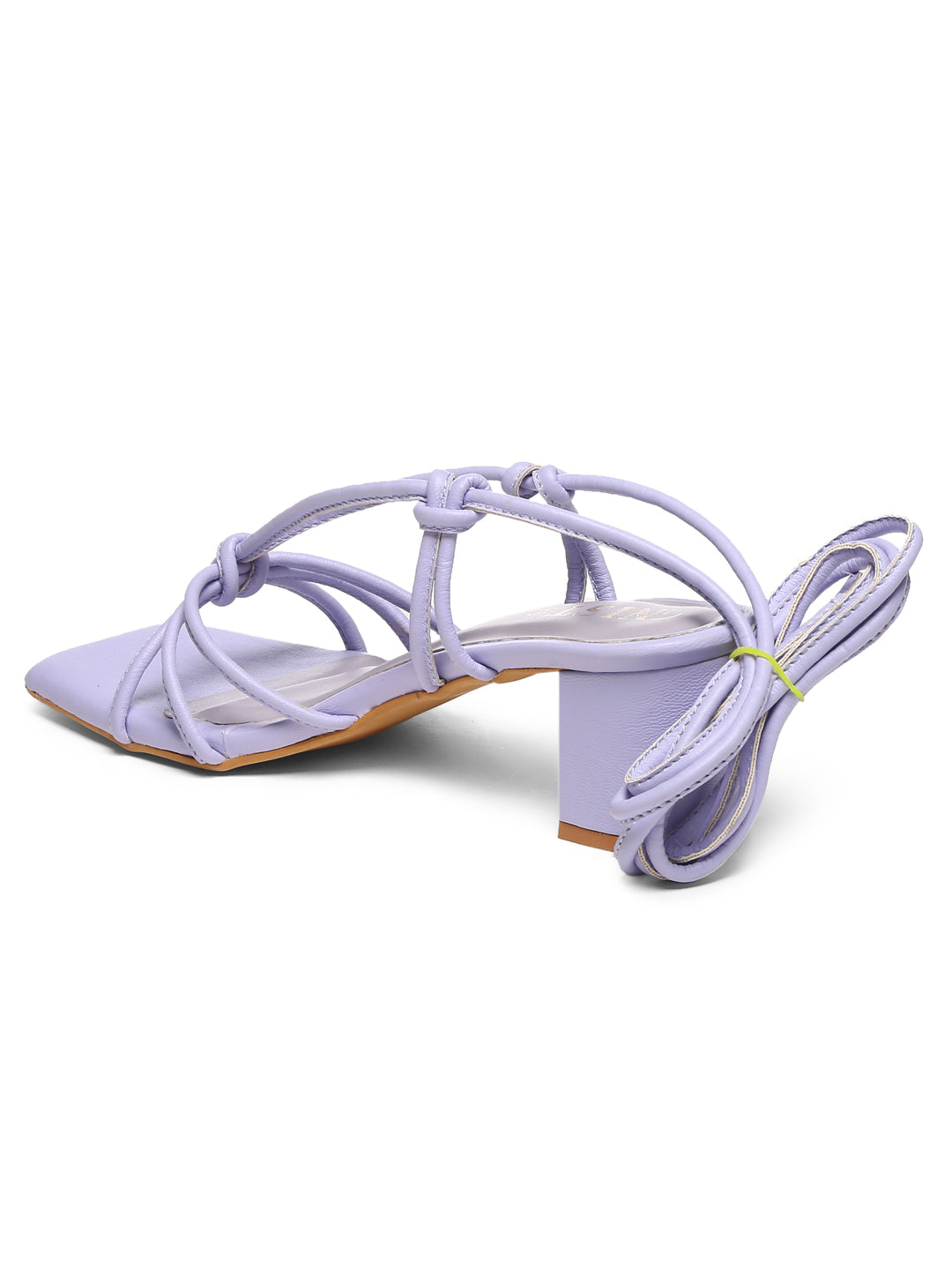 GNIST Lavender Strappy Tie up  Block Heel Sandal