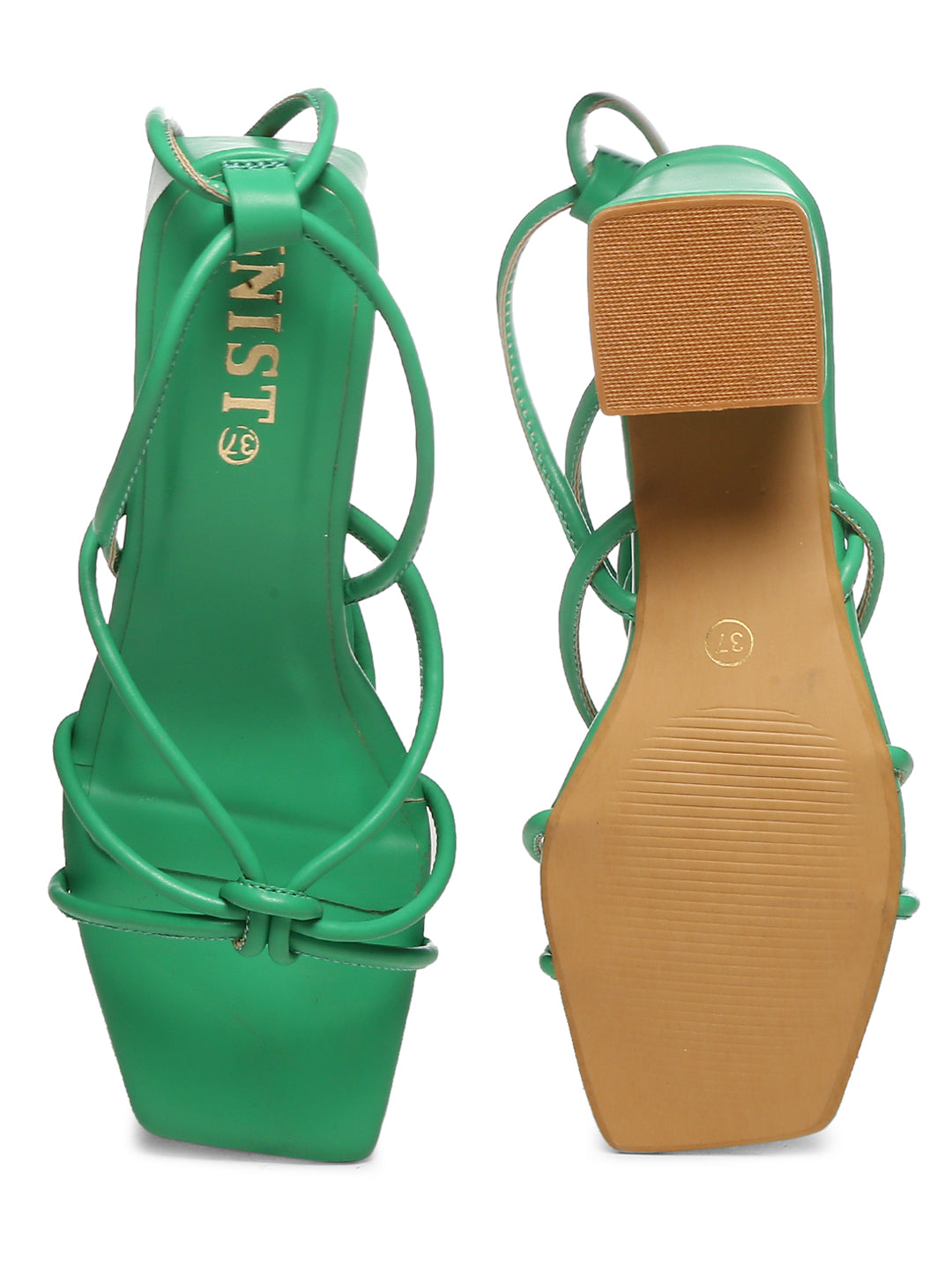 Lime green 2025 strappy sandals