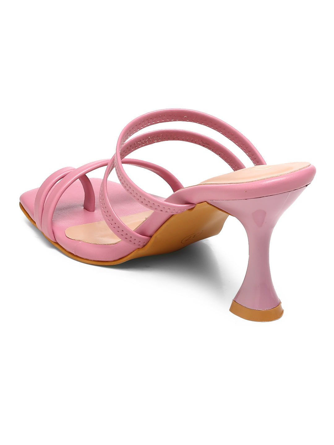 GNIST Pink Multi Strap Stilettos Heel