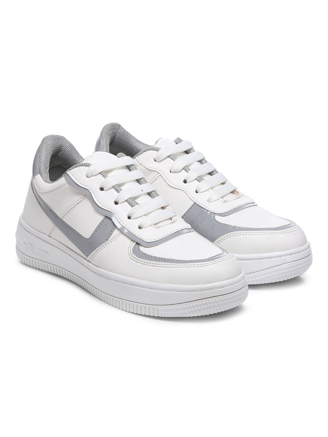 GNIST White Grey Colour Blocked Sneakers