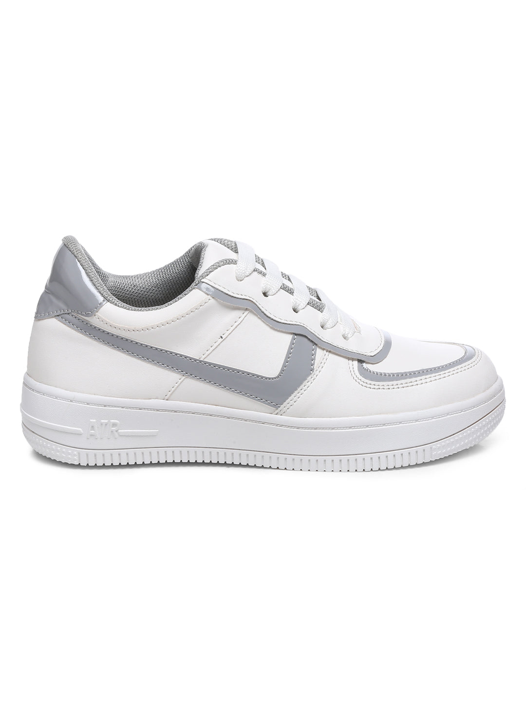 GNIST White Grey Colour Blocked Sneakers